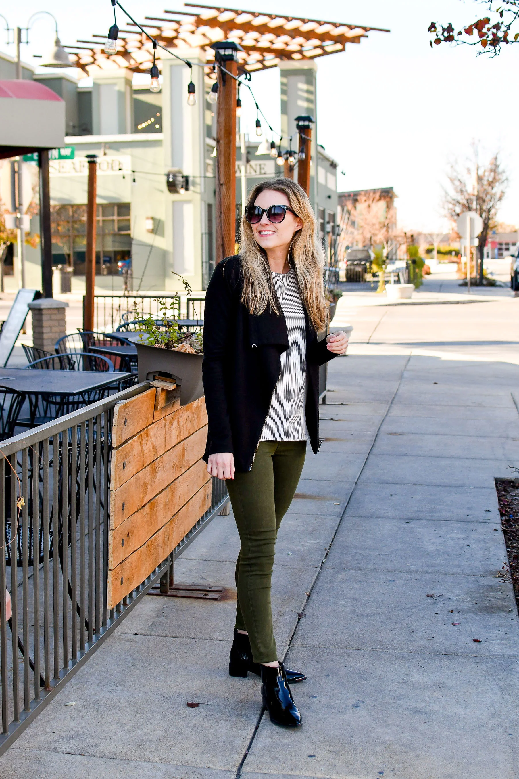 Army green boots clearance outfit
